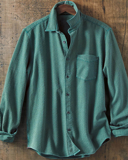 Long Sleeve Jacquard Texture Shirt