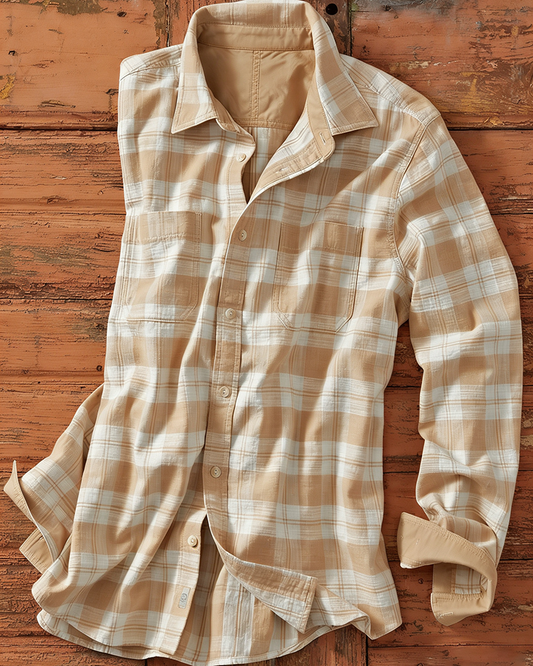 Men's Classic Collar Plaid Shirt