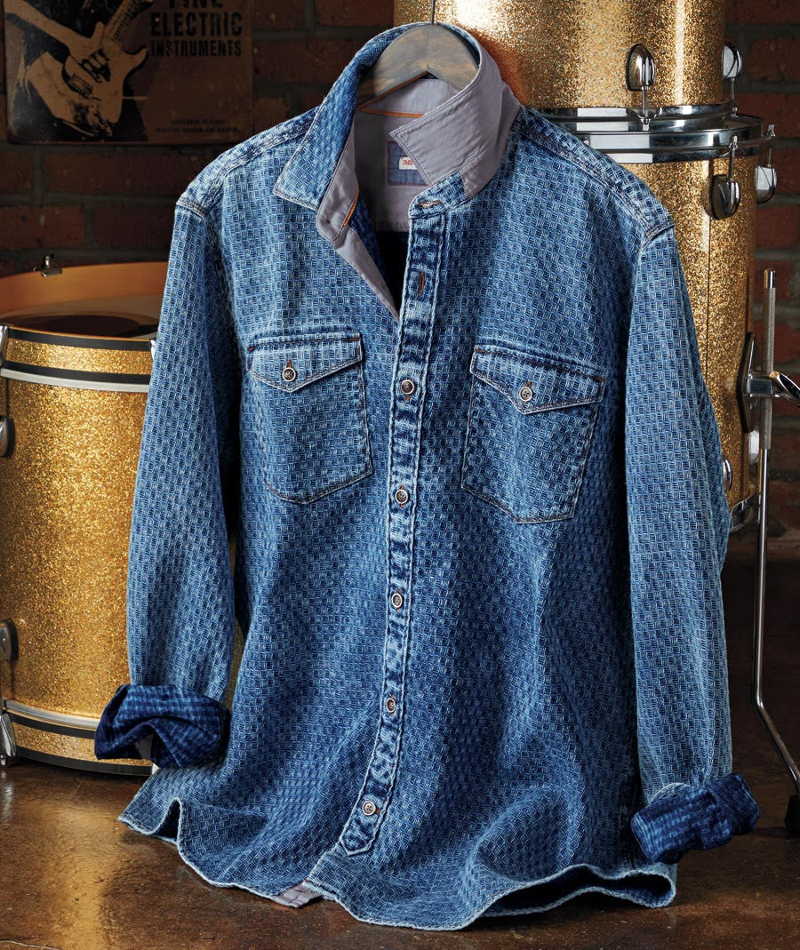 Casual Indigo Shirt Jacket