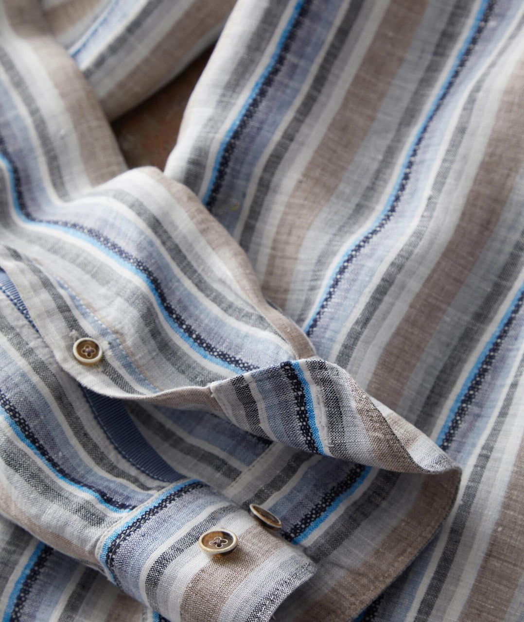 Casual Linen Stripe Shirt