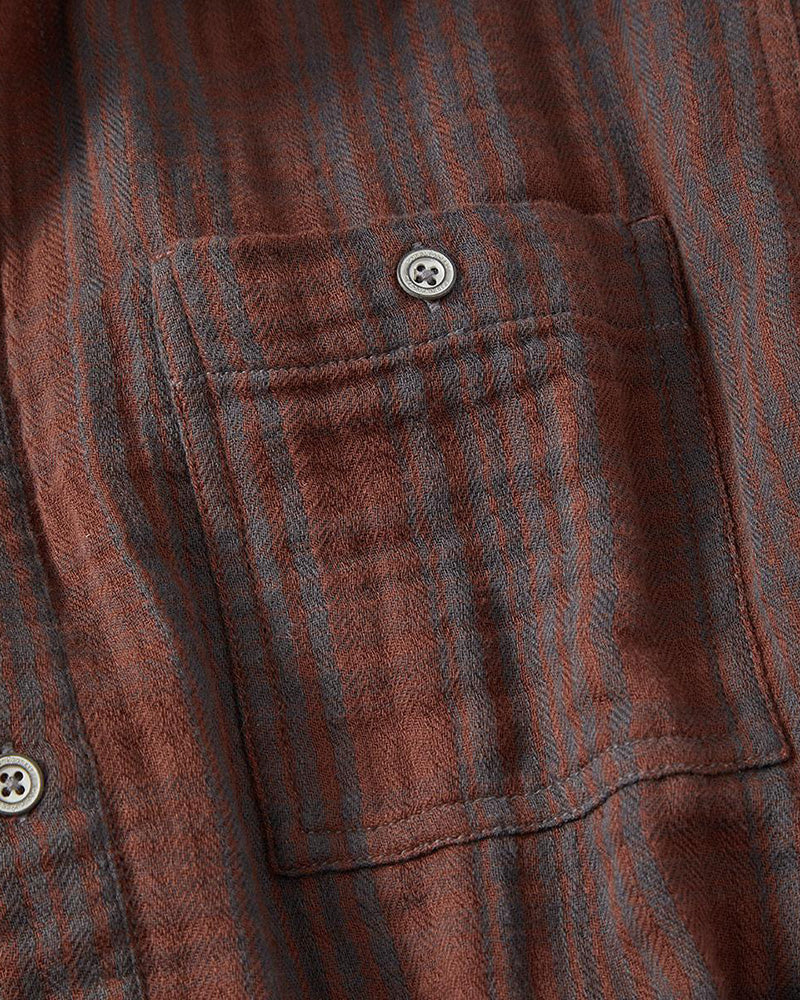 Men's Double Pocket  Plaid Button Shirt