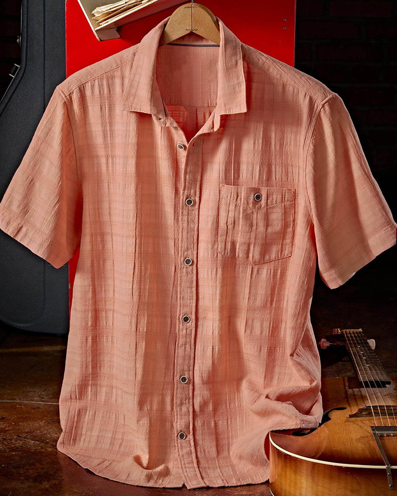 Short Sleeve Textured Shirt