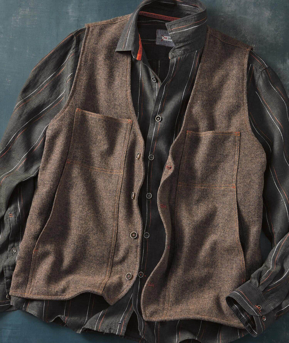 Wool Blend Button Front Vest