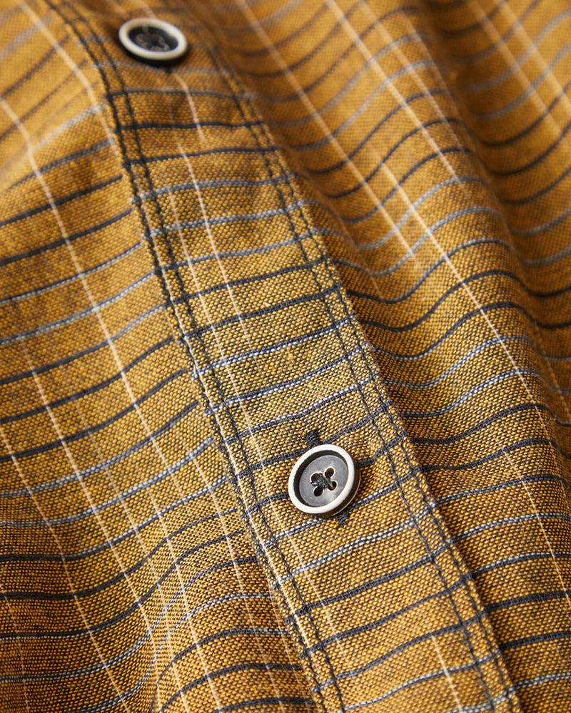 Long Sleeve Space-Dyed Ikat Crosshatch Shirt