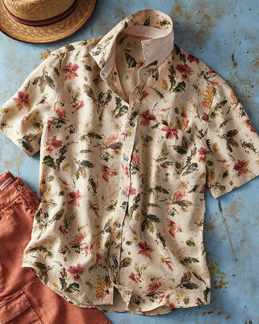 Painterly Floral Print Shirt