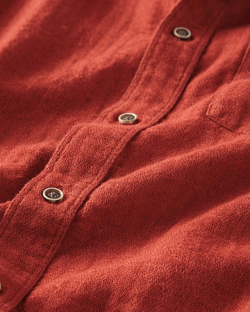 Contrast Collar Button-Down Shirt