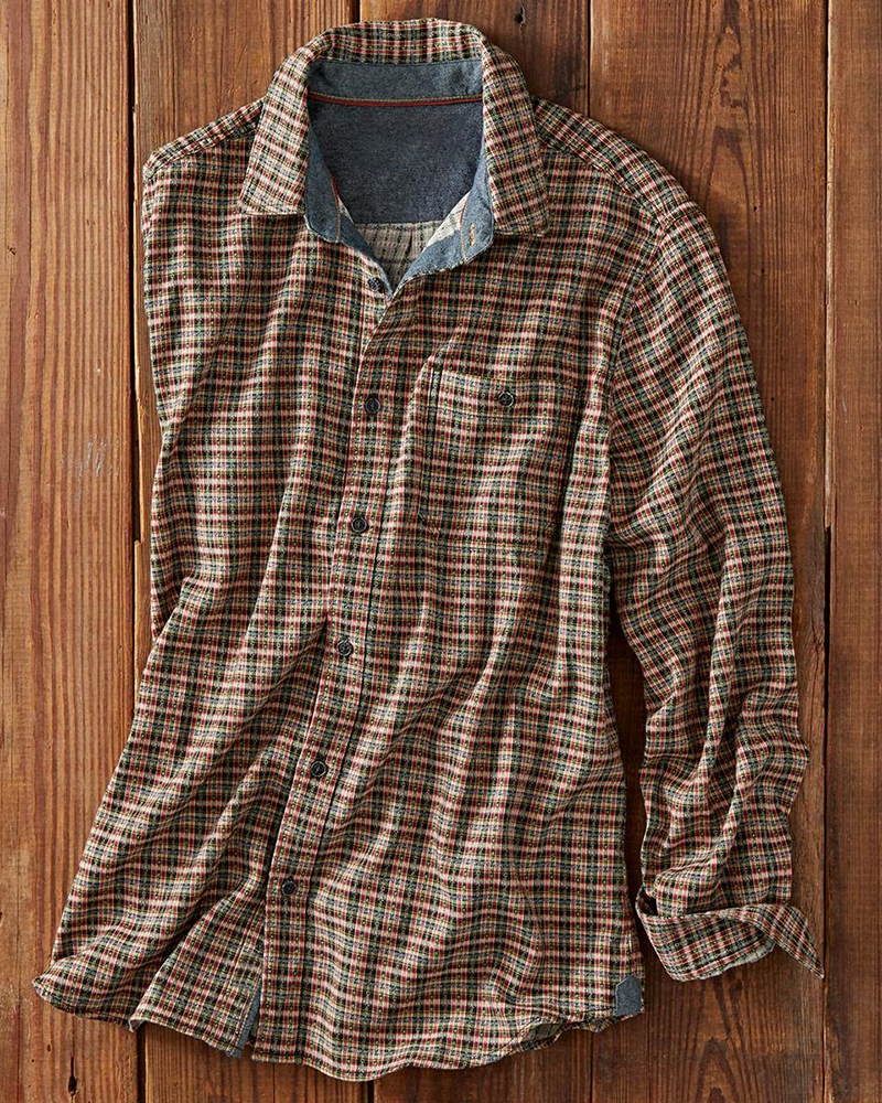 Men's Multi Brushed Plaid Shirt