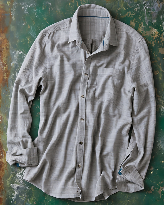 Casual Textured Plaid Shirt