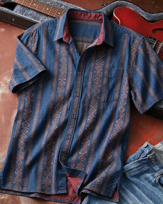 Casual Short Sleeve Button Down Shirt