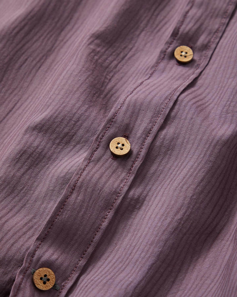 Short Sleeve Ripple Texture Jacquard Shirt