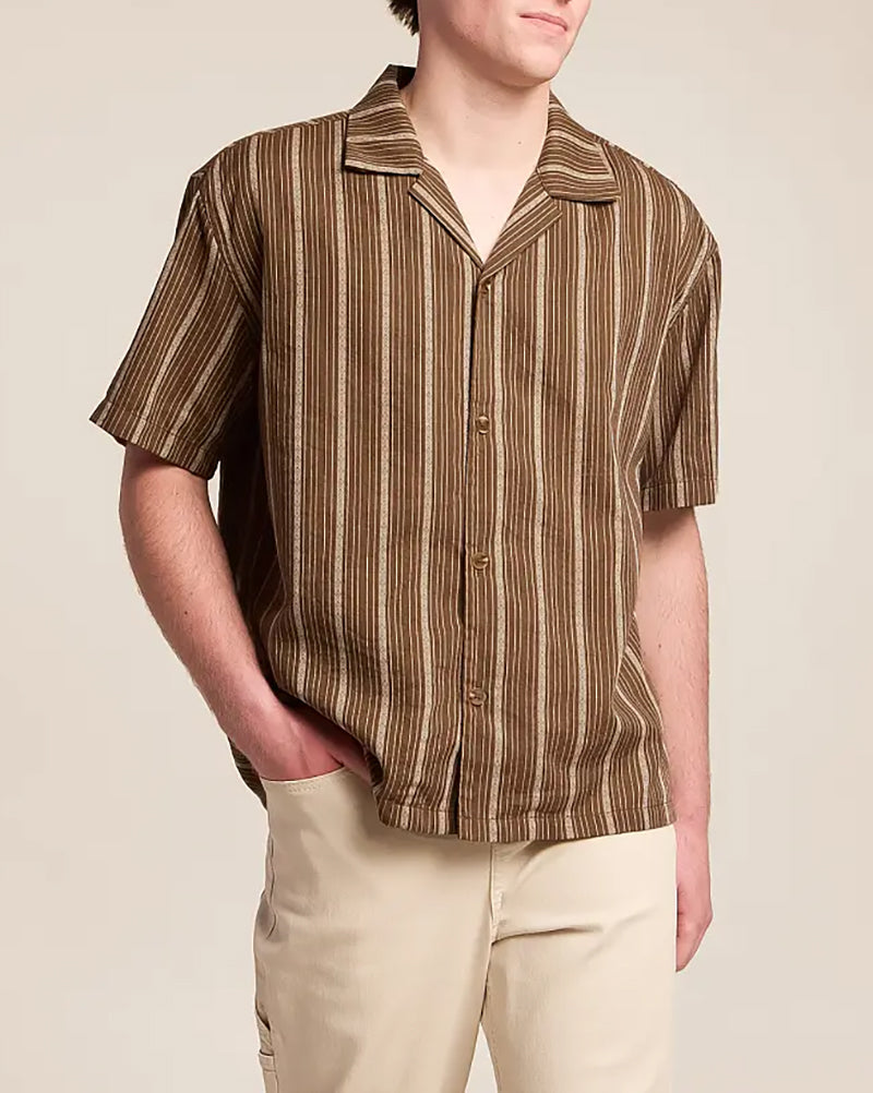 Vintage Striped Short Sleeve Shirt