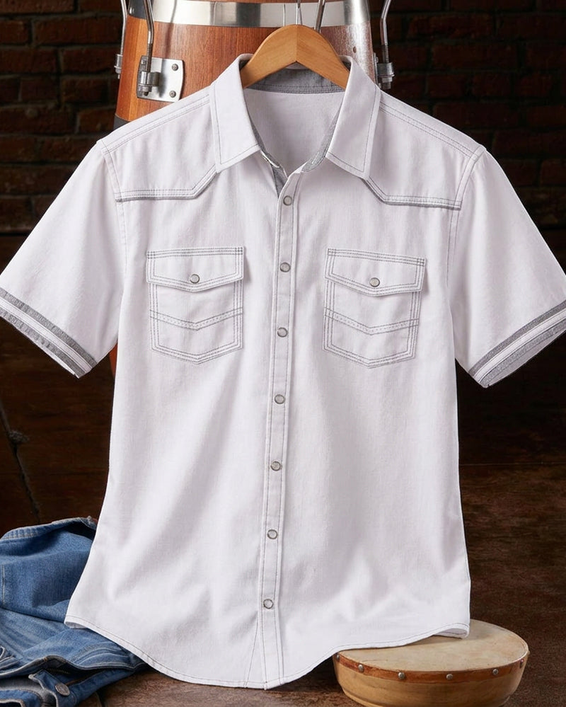 Men's Cowboy Short Sleeve Shirt