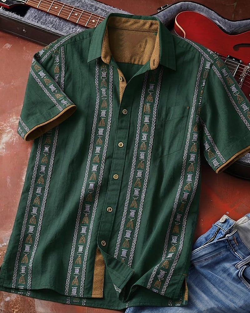 Casual Button Up Short Sleeve Shirt