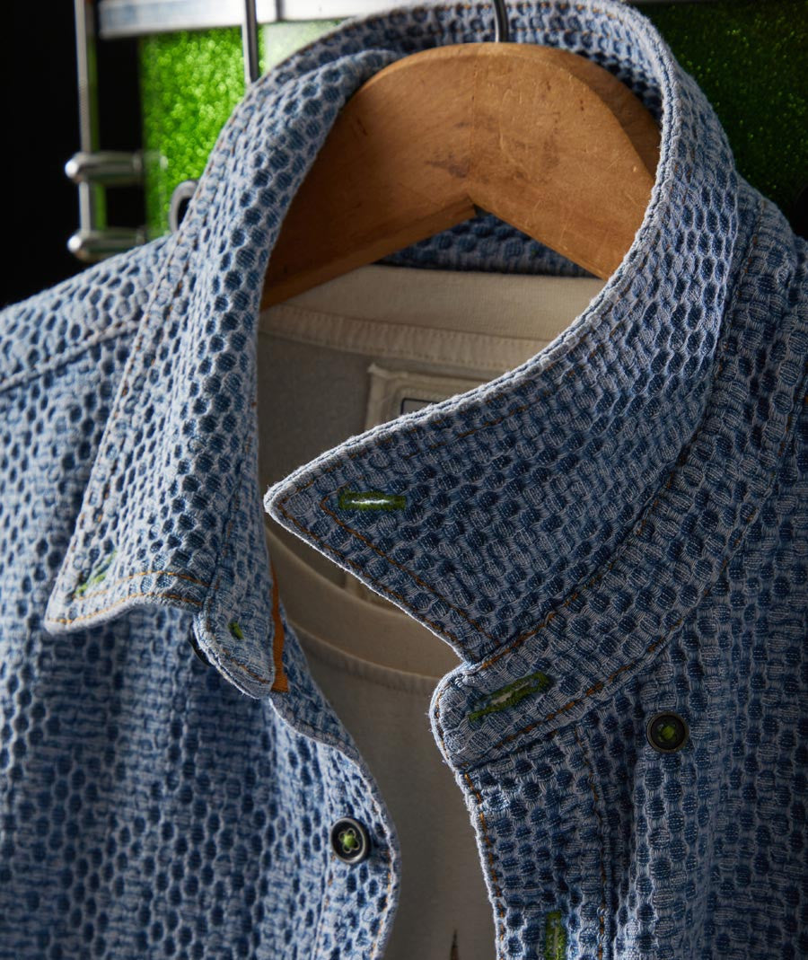 Casual Textured Denim Shirt
