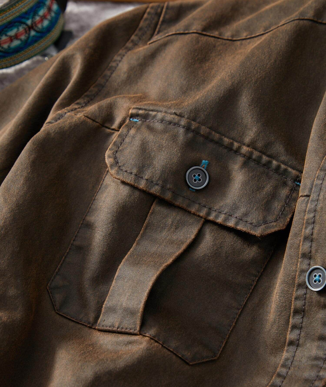 Casual Vintage Pocket Overshirt