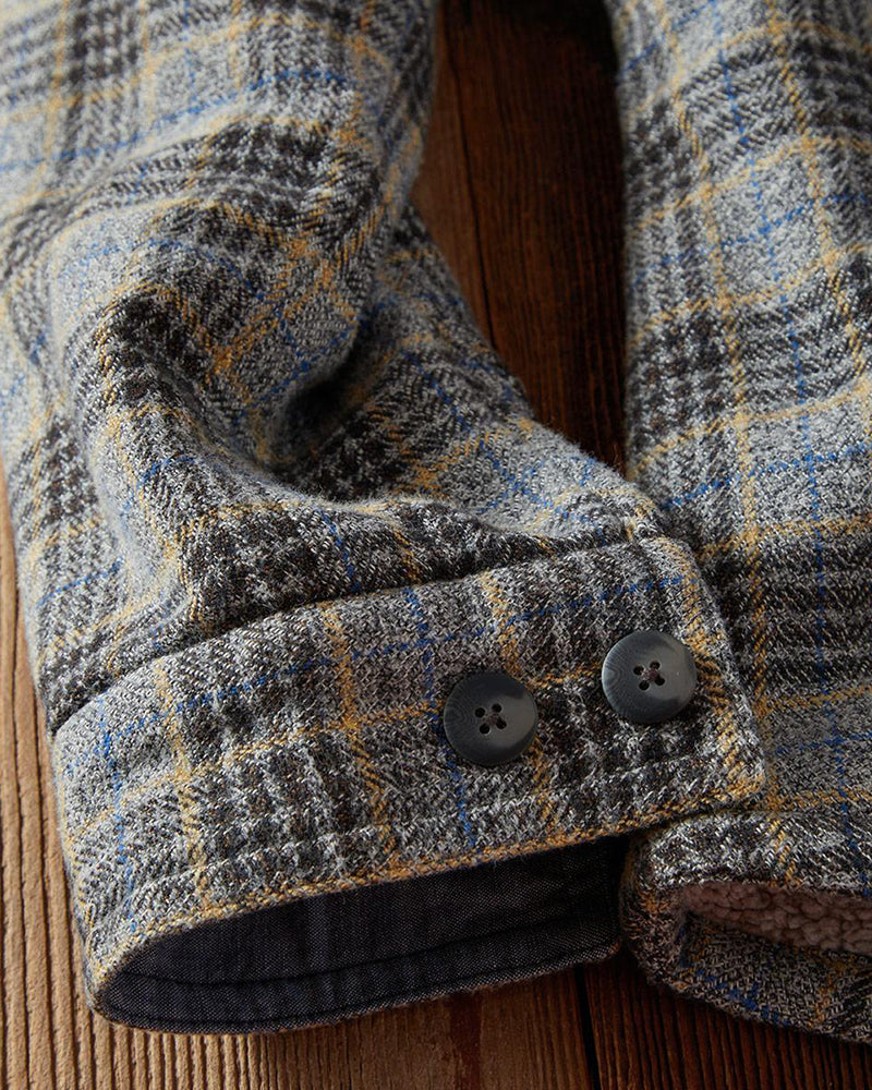 Fleece-Lined Plaid Shirt Jacket