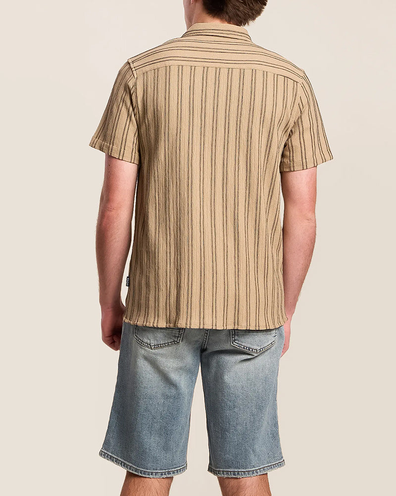 Vertical Stripe Short Sleeve Shirt