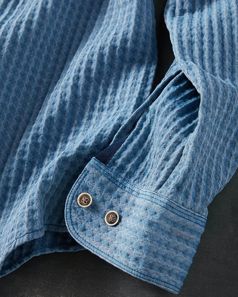 Long Sleeve Dimensional Texture Stretch Shirt