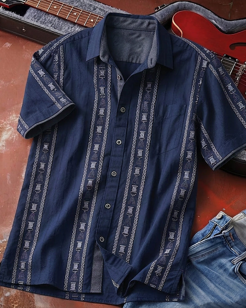 Casual Button Up Short Sleeve Shirt