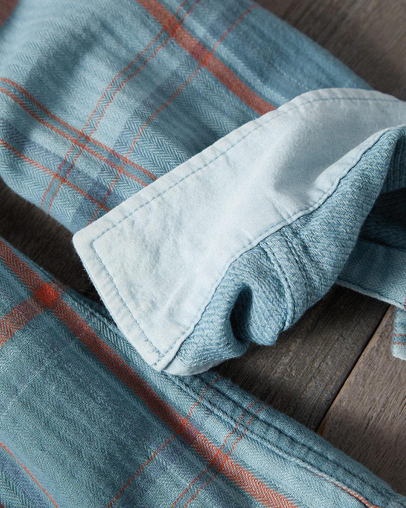 Men's Double Pocket  Plaid Button Shirt