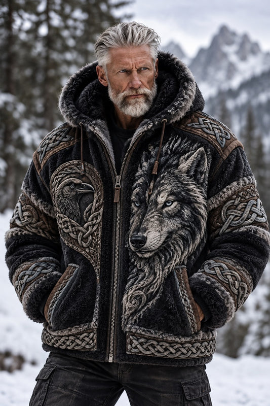 Men’s Viking Sherpa Zip Hooded Jacket