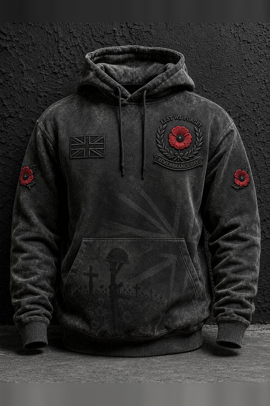 British Heroes Lest We Forget Remembrance Hoodie
