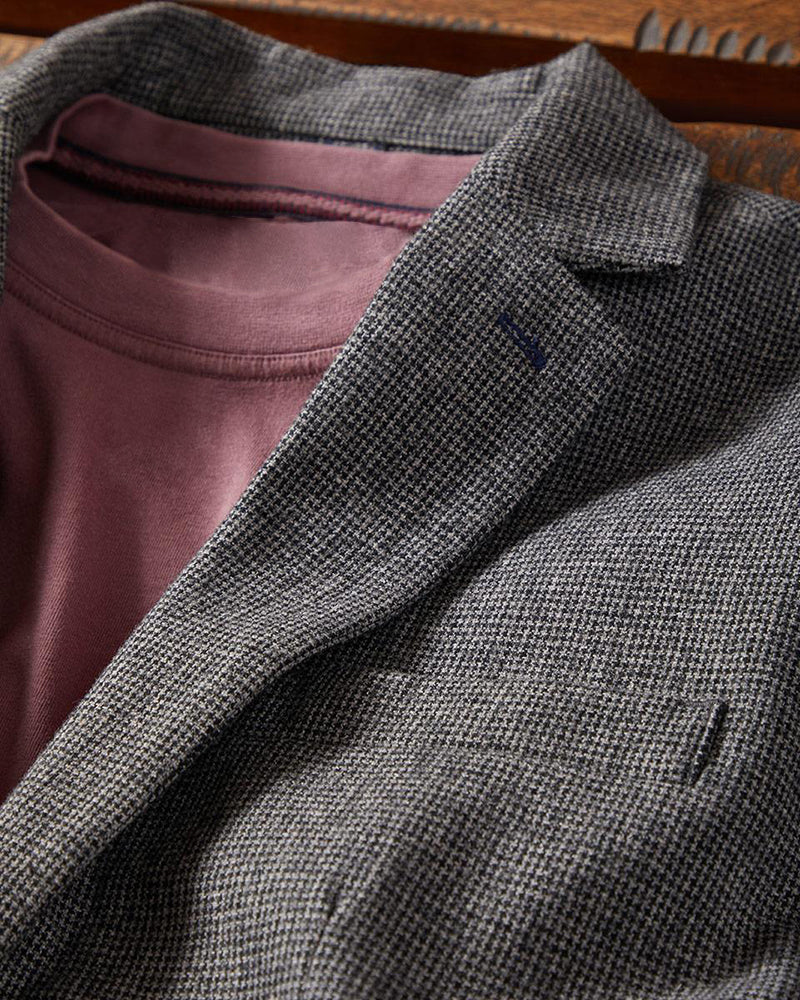 Casual V-Neck Houndstooth Blazer