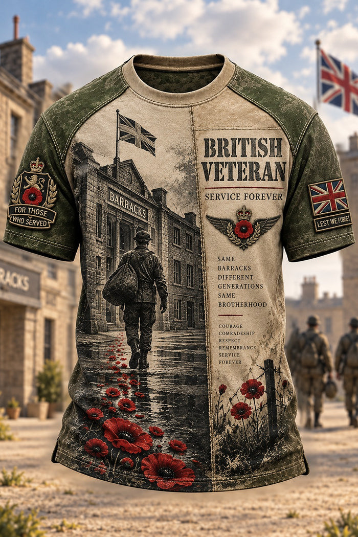 Men's British Veteran Barracks Raglan T-Shirt