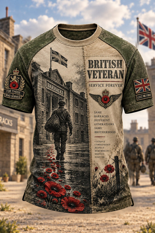 Men's British Veteran Barracks Raglan T-Shirt