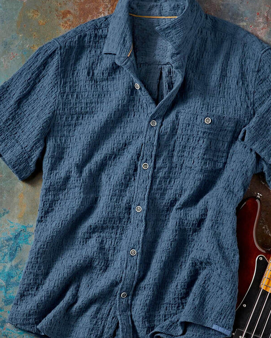 Short Sleeve Waffle Weave Shirt