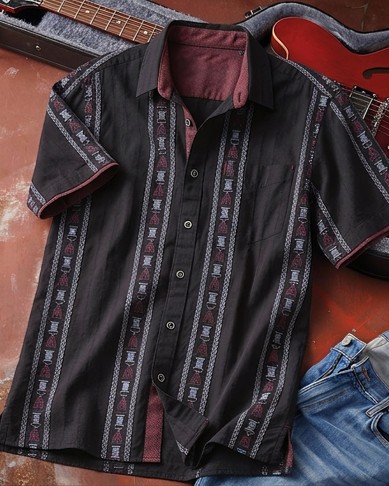 Casual Button Up Short Sleeve Shirt