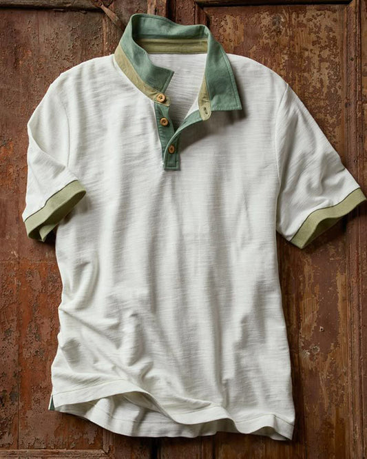 Men's Contrast Trim Short Sleeve Polo