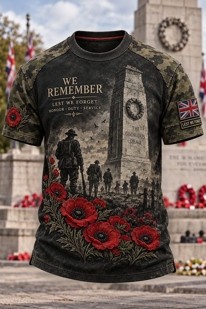 We Remember British Heroes Memorial T-Shirt