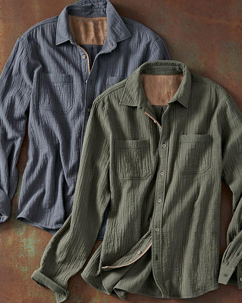 Men's Crinkled Detail Casual Shirt