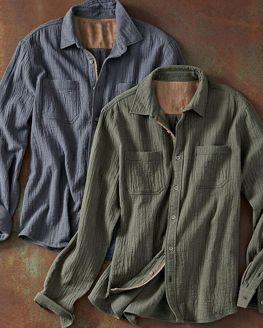 Men's Crinkled Detail Casual Shirt