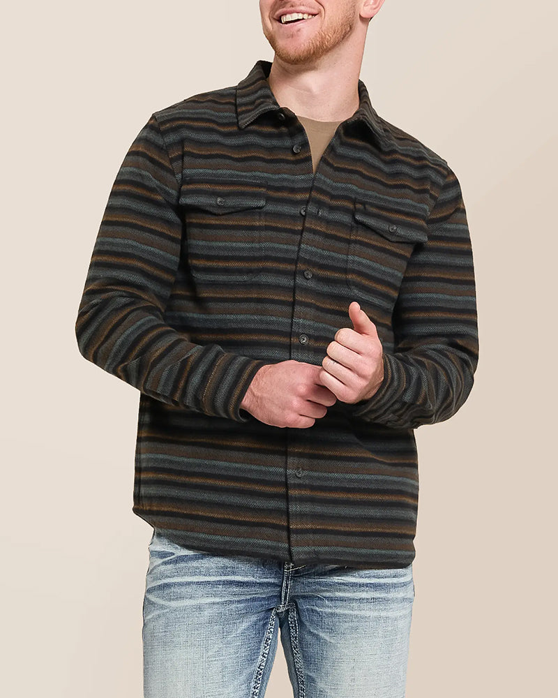 Striped Brushed Long Sleeve Shirt