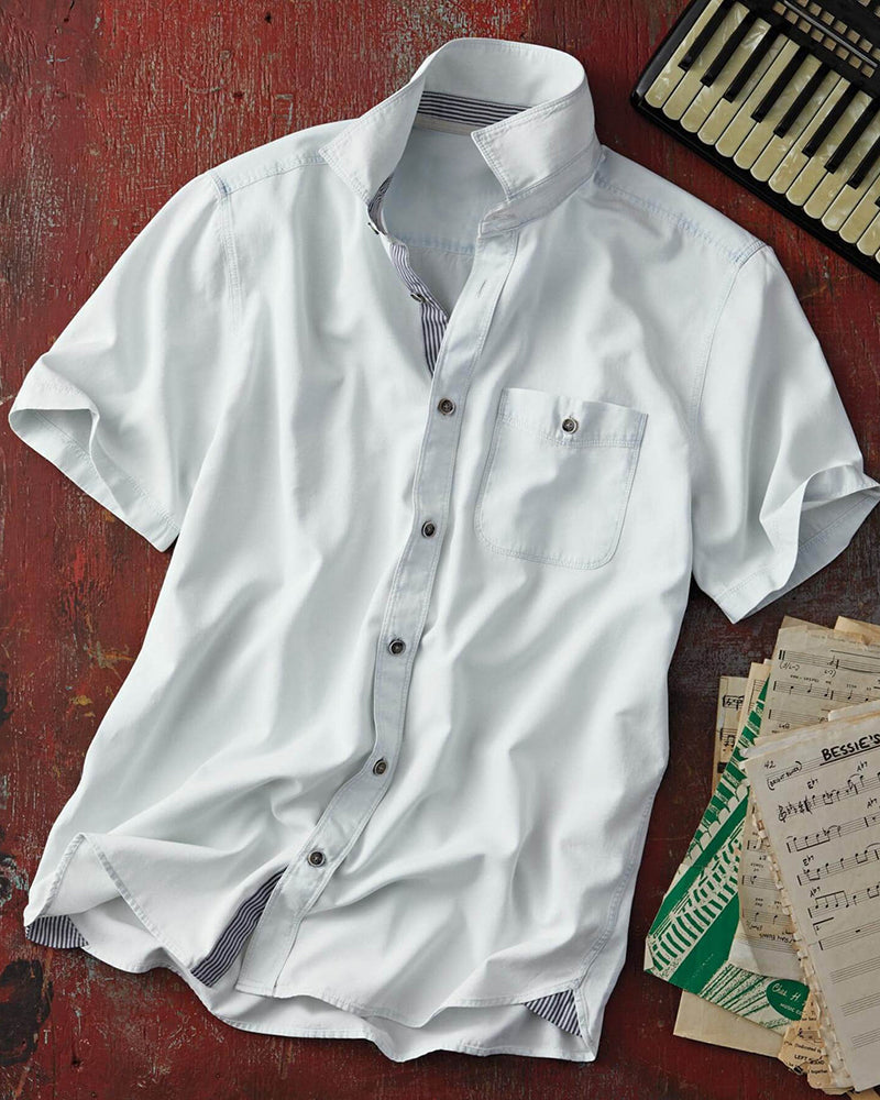 Casual Cloud Blue Short Sleeve Shirt