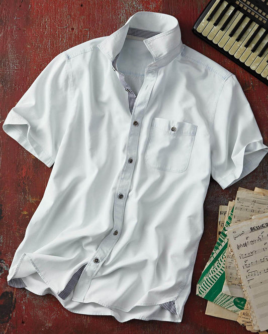 Casual Cloud Blue Short Sleeve Shirt