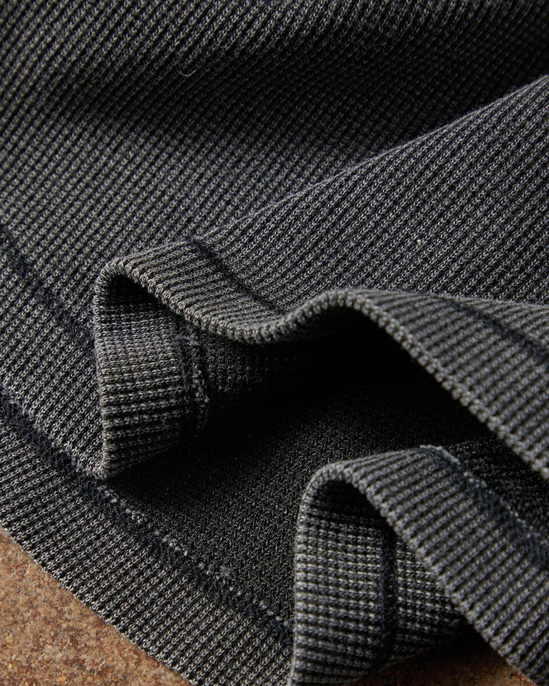 Men's Black 4-Button Short Sleeve Henley Shirt