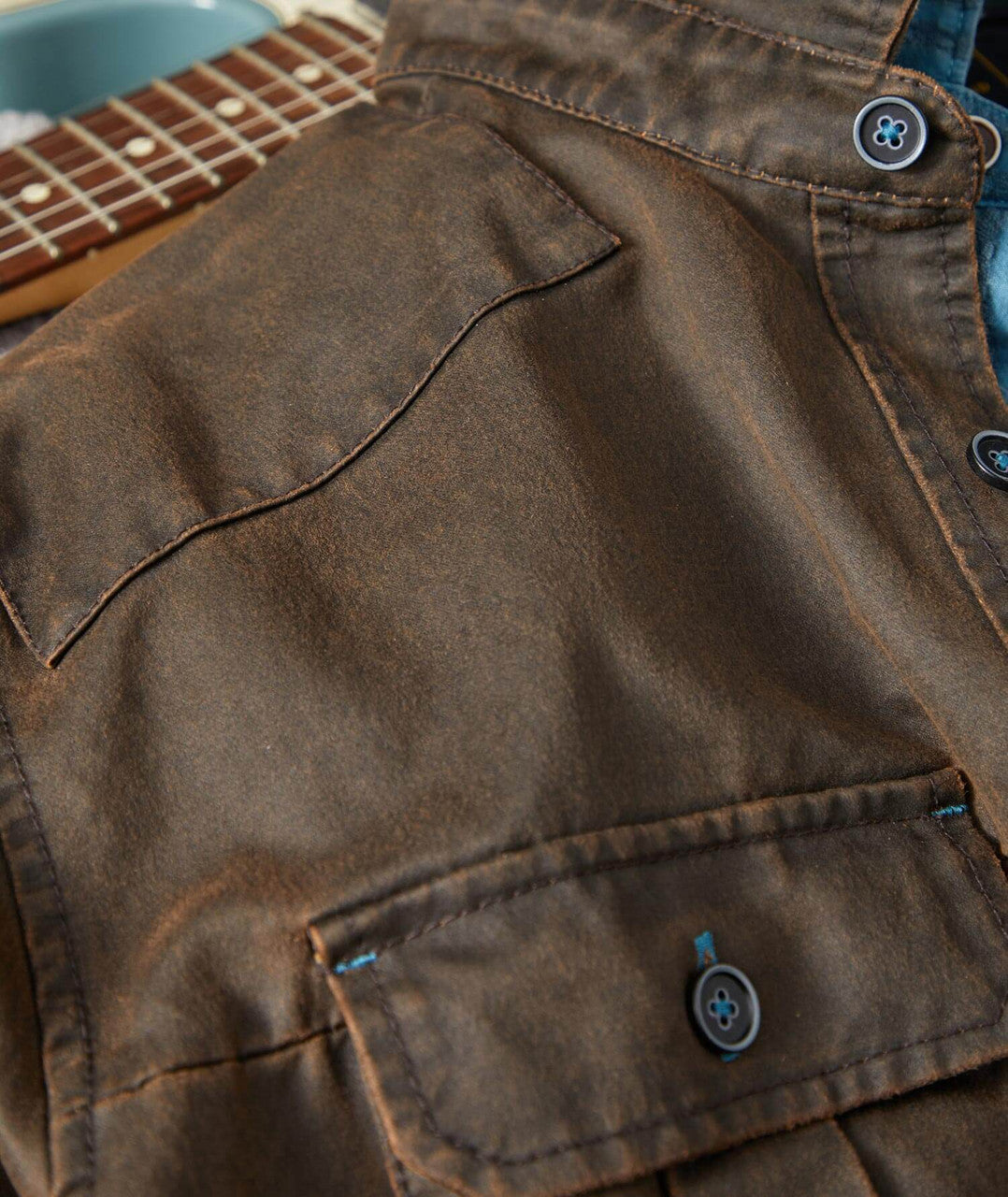 Casual Vintage Pocket Overshirt