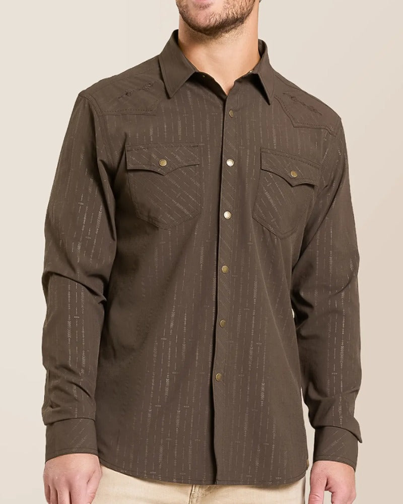 Men's Western Casual Long Sleeve Shirt
