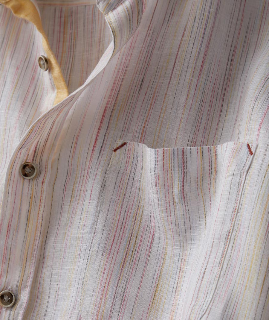 Space Dyed Linen Stripe Shirt
