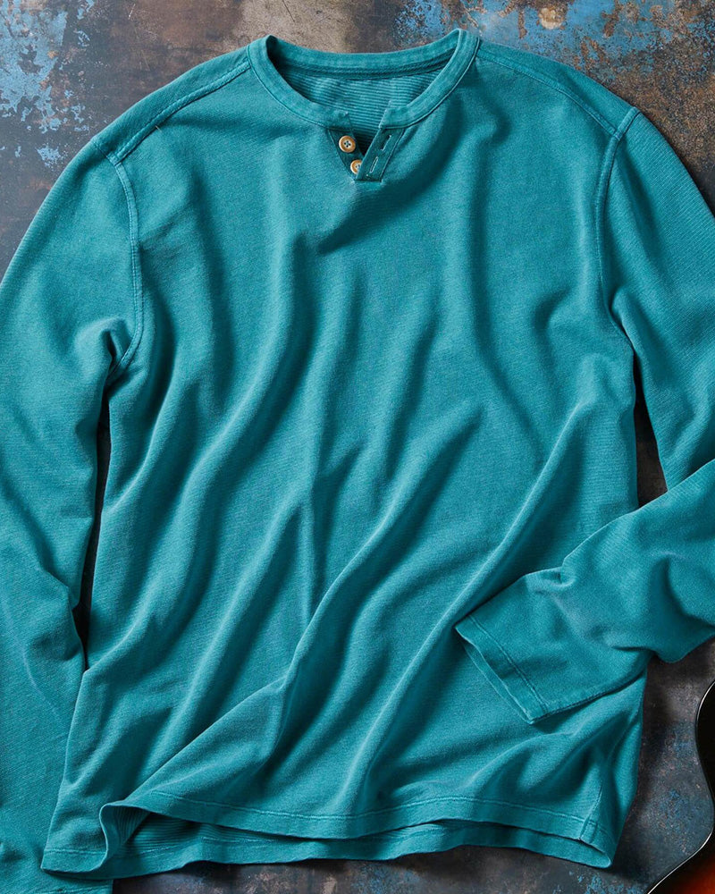 Long Sleeve Notchneck Henley Top