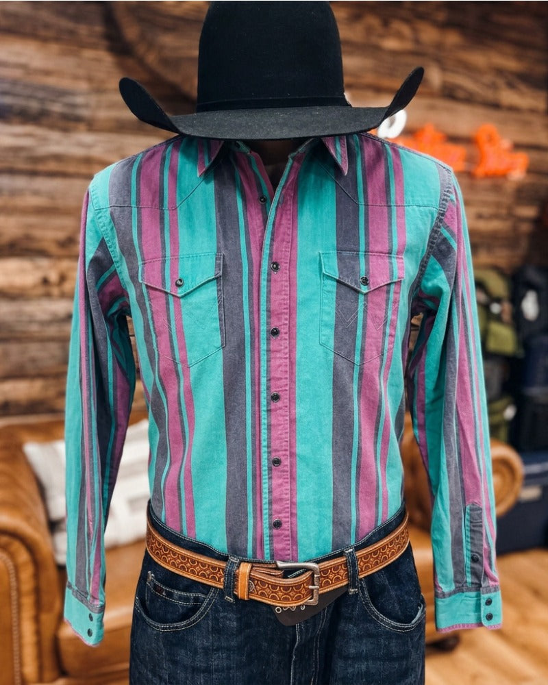 Men's Casual Stripe Pocket Shirt
