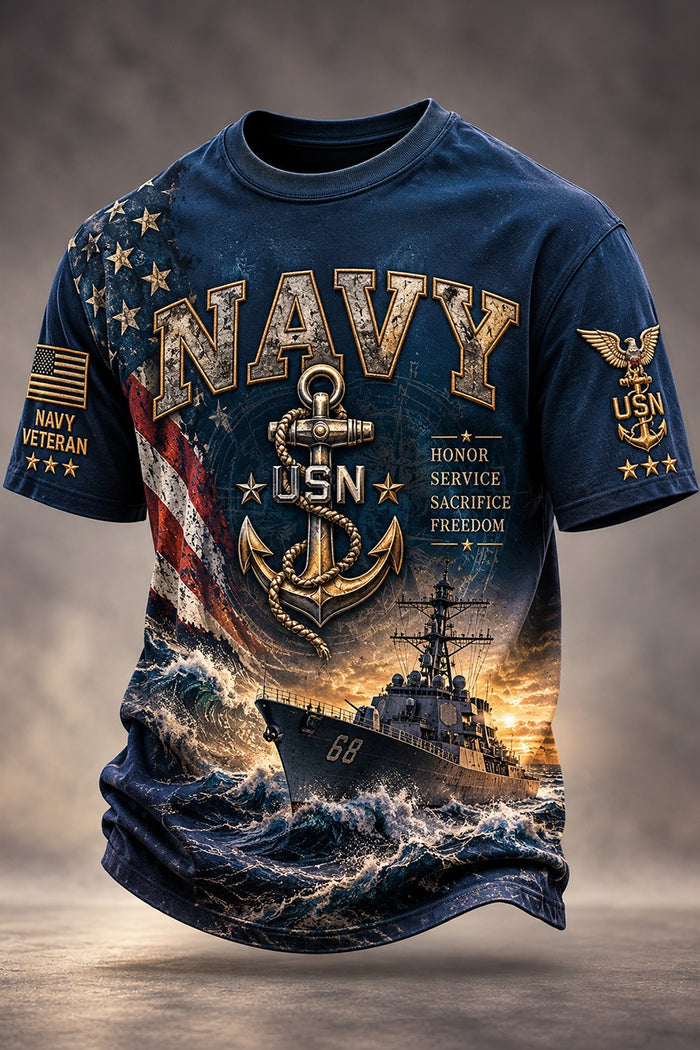 U.S. Navy Veteran Honor and Sacrifice T-Shirt