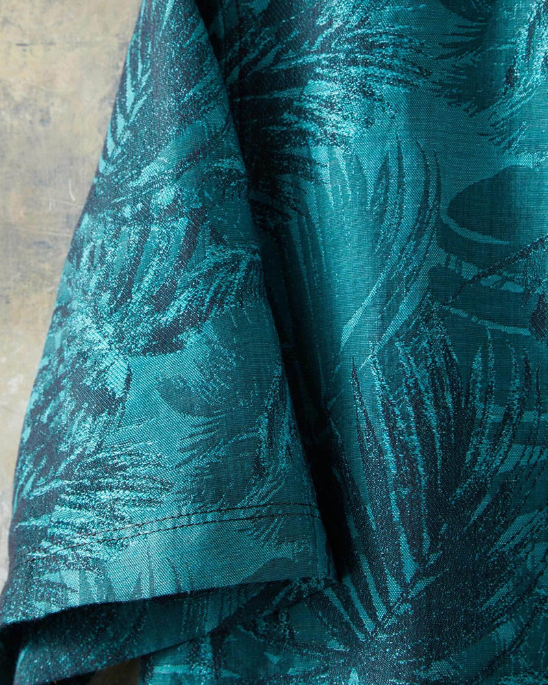 Aqua Short Sleeve Jacquard Shirt
