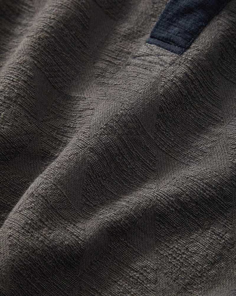 Men's Charcoal Jacquard Knit Pullover