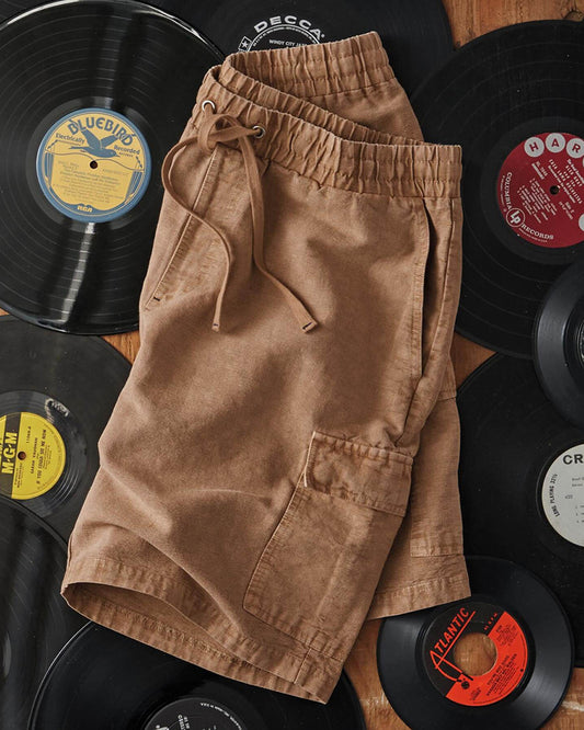 Elastic Waist Cargo Shorts