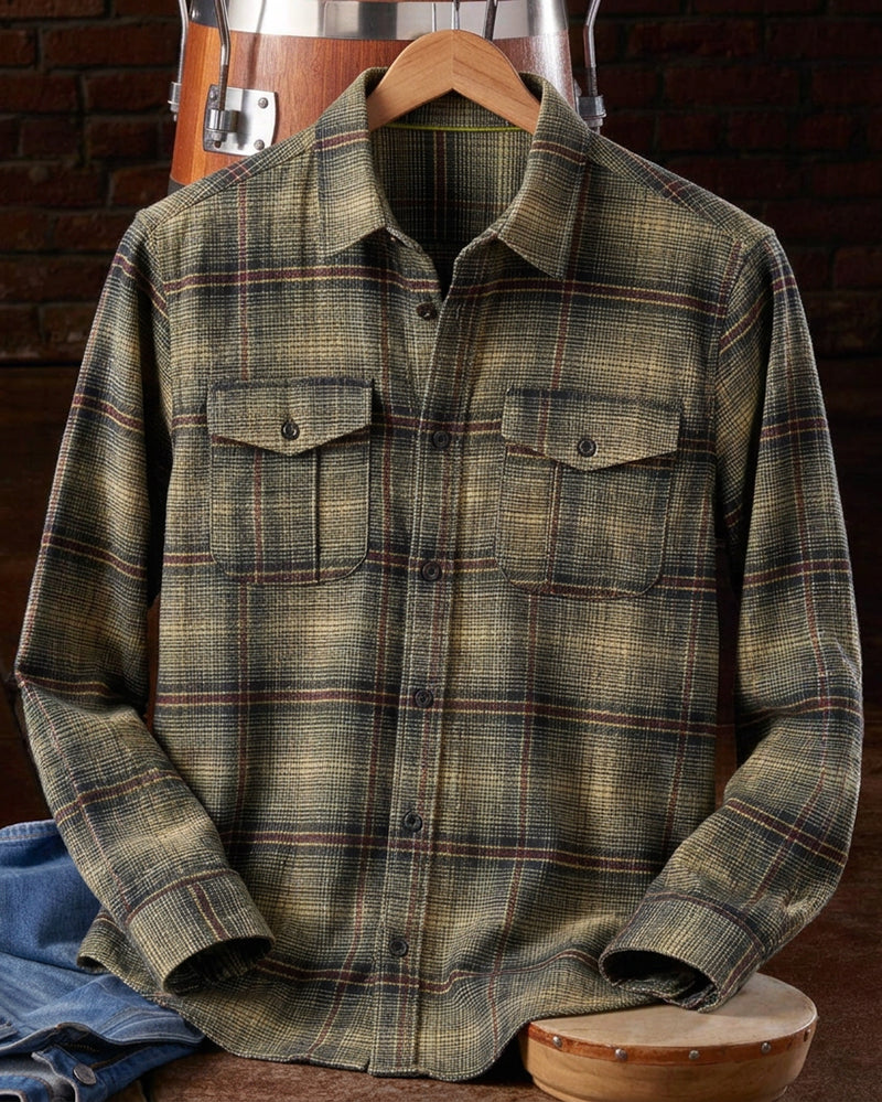 Plaid Brushed Long Sleeve Shirt