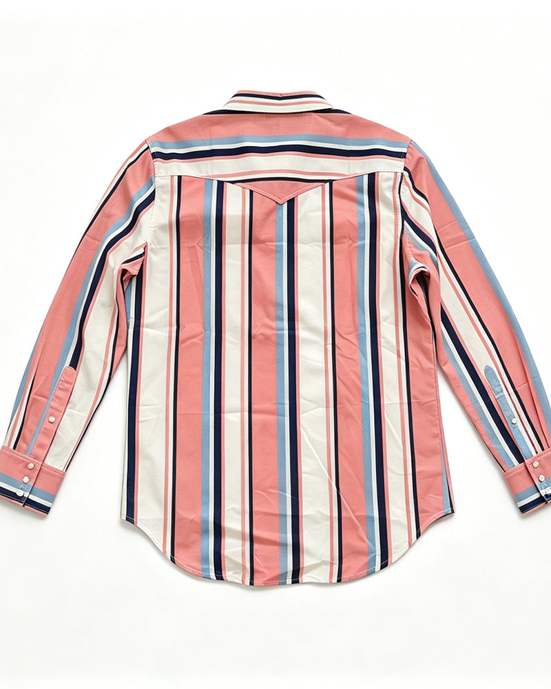 Men's Vertical Stripe Long Sleeve Shirt